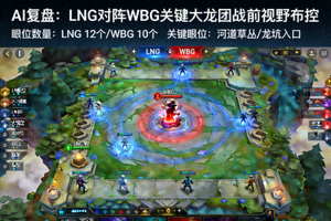 AI复盘：LNG对阵WBG关键大龙团战前的视野布控画面